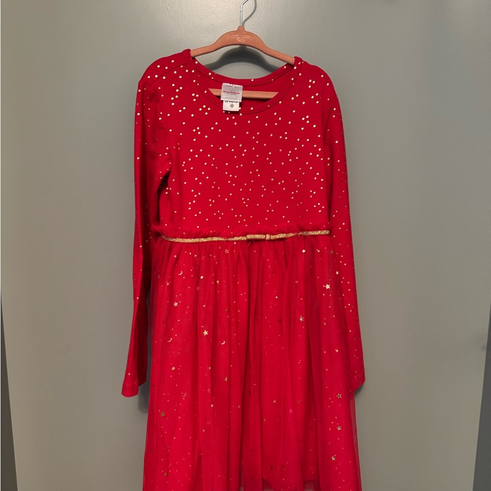 Worn once Hanna red and gold dress
